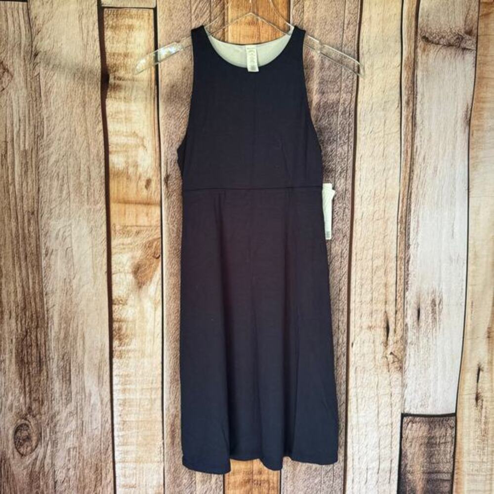 Athleta Reversible Santorini Dress XXS Black Gray NWT Travel Packable Athleisure